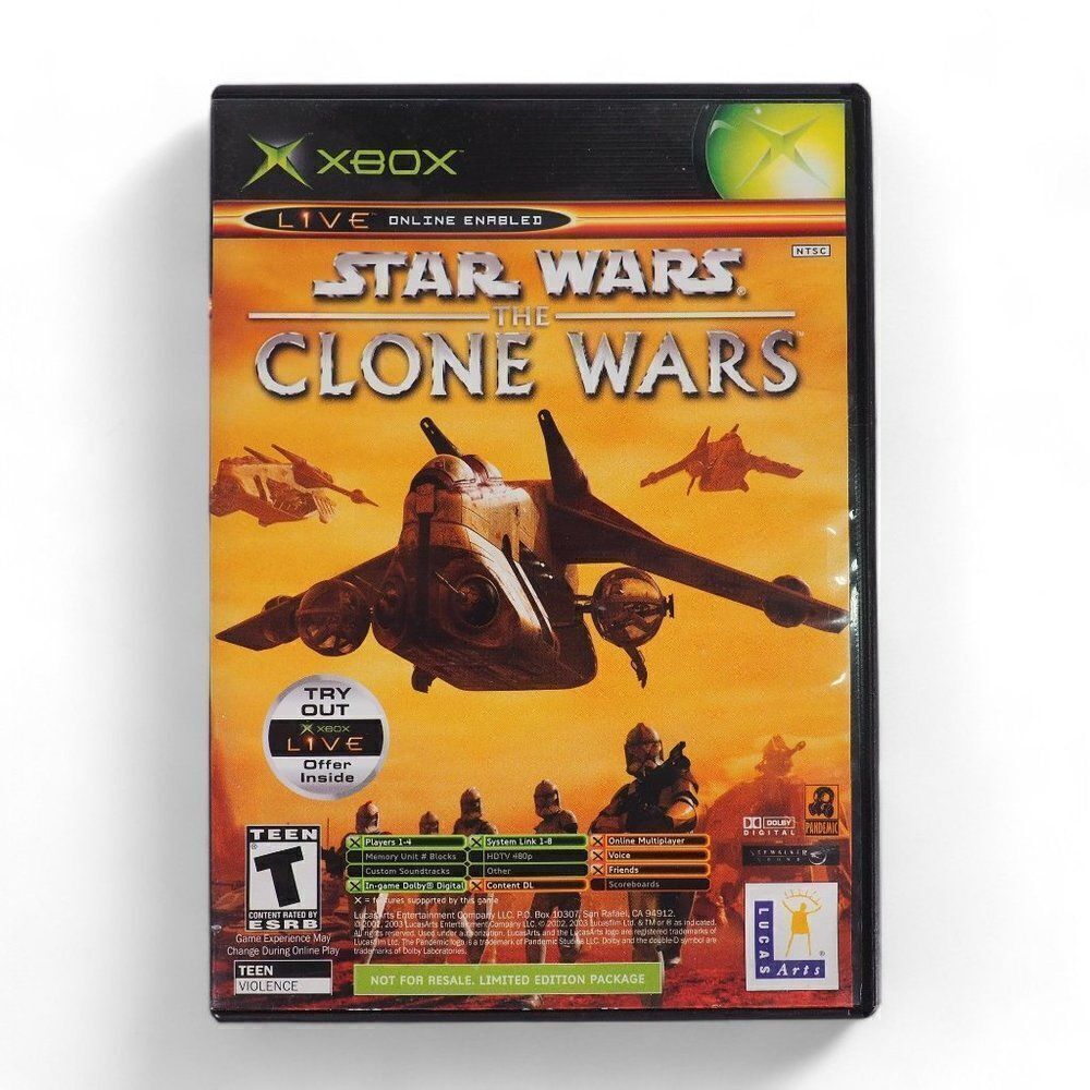 Star‎ Wars The Clone Wars / Tetris World (Microsoft XBOX) CIB
